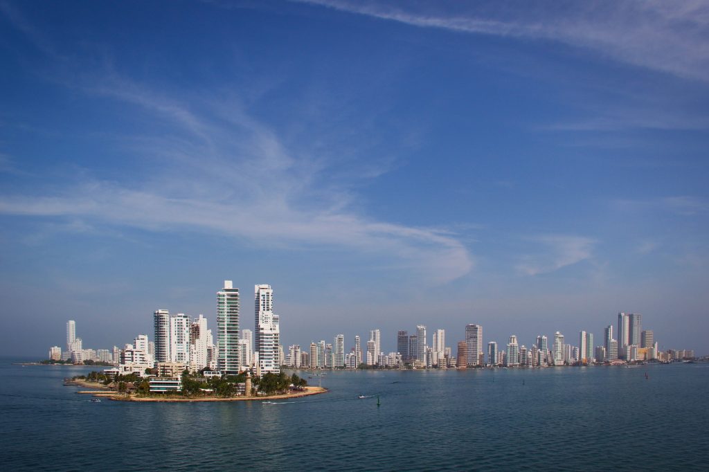One look from the cruiseship at the skyline of Cartagena, Colombia
